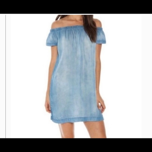 Anthropologie Cloth & Stone chambray mini Dress - - Picture 1 of 9